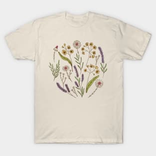 Bedtime tea calming herbs in beige T-Shirt